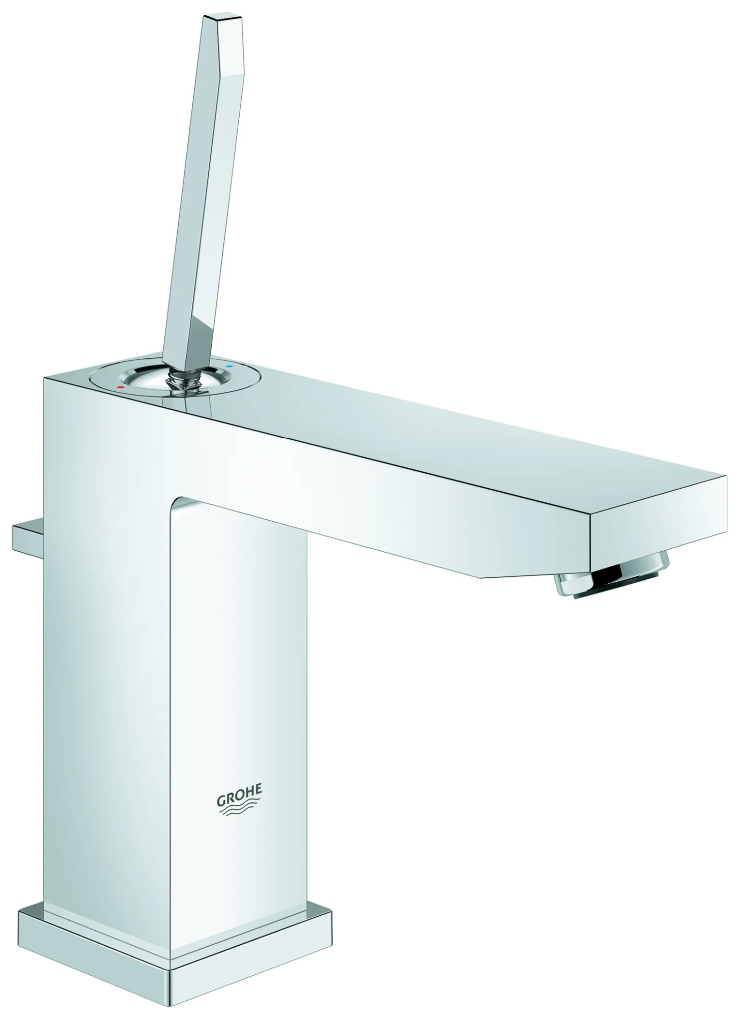 Einhand-Waschtischbatterie Eurocube Joy 23657, M-Size, Einlochmontage, Zugstangen-Ablaufgarnitur 1 1/4'', chrom Einhand-Waschtischbatterie Eurocube Joy 23657, M-Size, Einlochmontage, Zugstangen-Ablaufgarnitur 1 1/4'', chrom