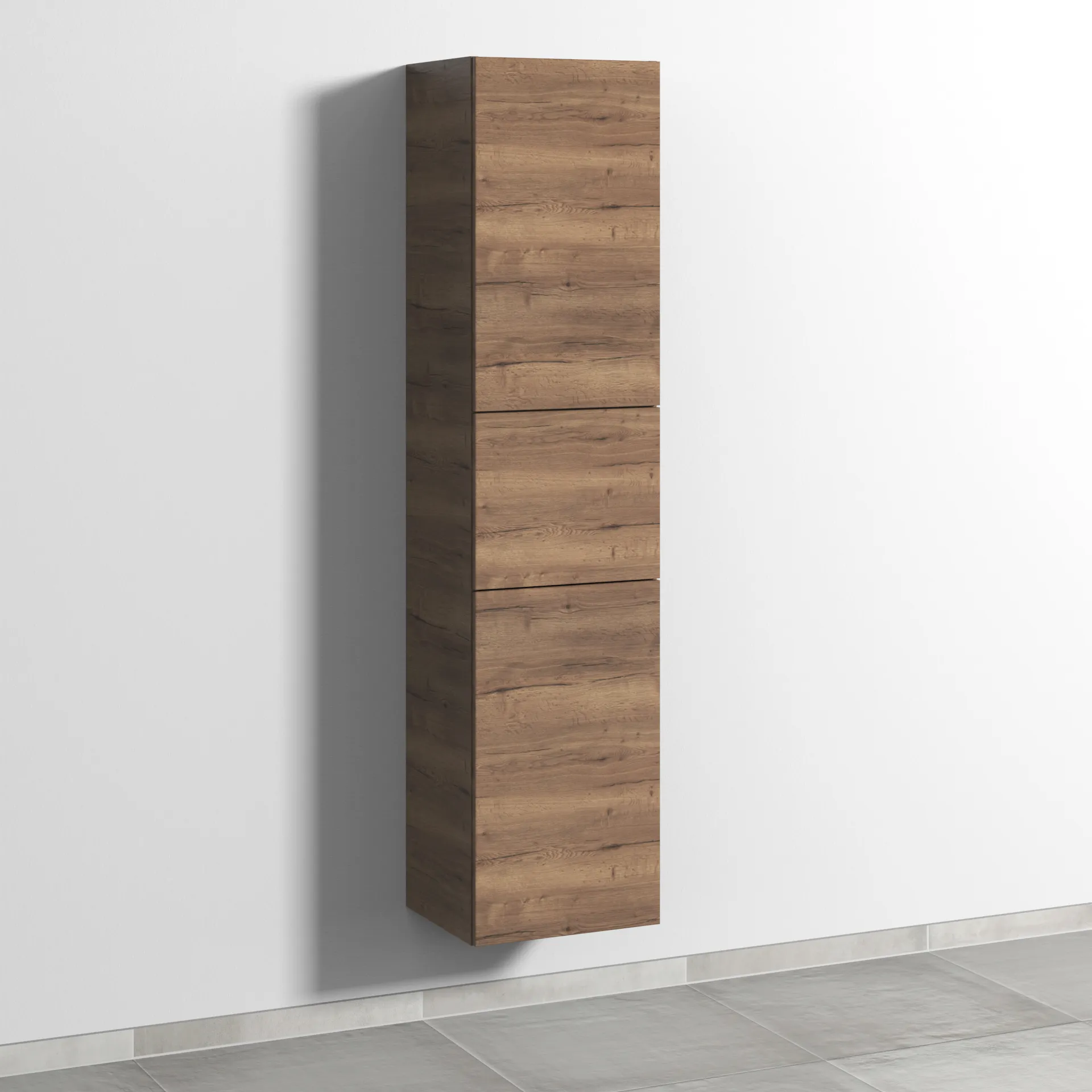 Sanipa Hochschrank „3way“ 400 × 1700 × 345 mm Anschlag rechts, in Eiche Tabak, Anschlag rechts