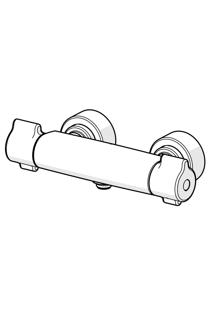 HansaCLINICA Duscharmatur Hansaclinica 2018 Thermostat Chrom Wandmontage