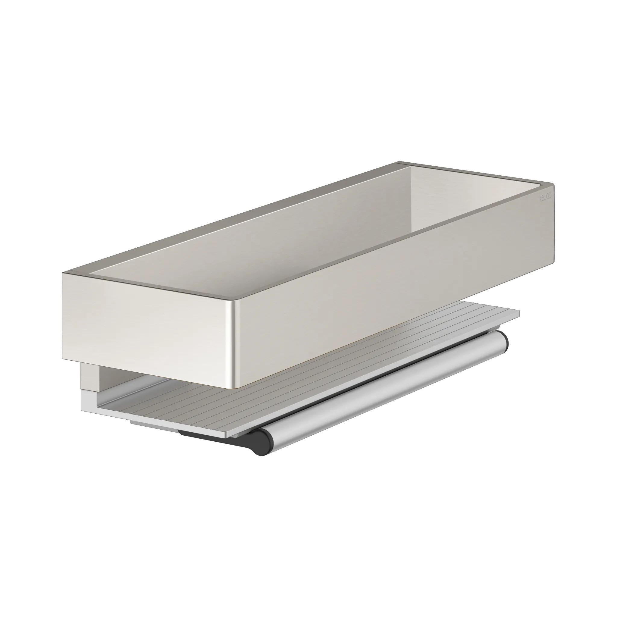 Edition 11 11159050000 Duschkorb mit Glasabzieher silber-eloxiert/Nickel geb.