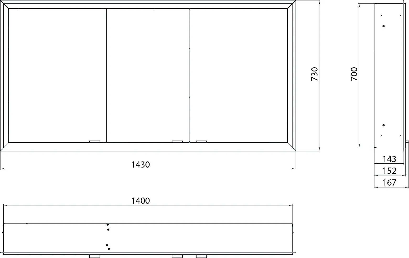 emco Spiegelschrank „prime“ Facelift 143 × 73 × 16,7 cm