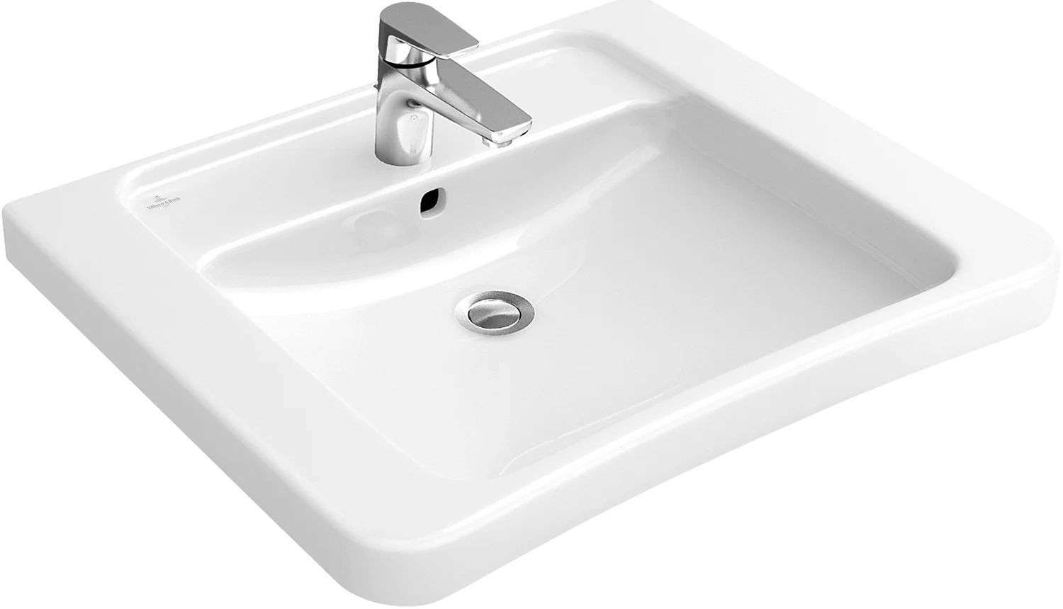 Villeroy & Boch ViCare Waschbecken 650x550mm Rechteck 1HL. ohne Überlauf Weiß Alpin