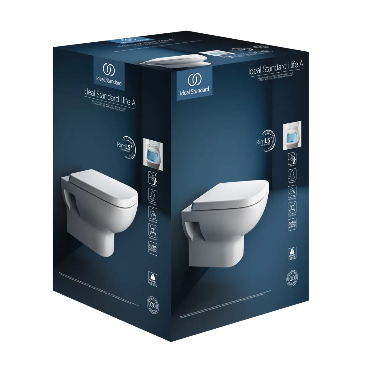 WC-Paket i.life A Randlos mit WC-Sitz Softclose Weiß