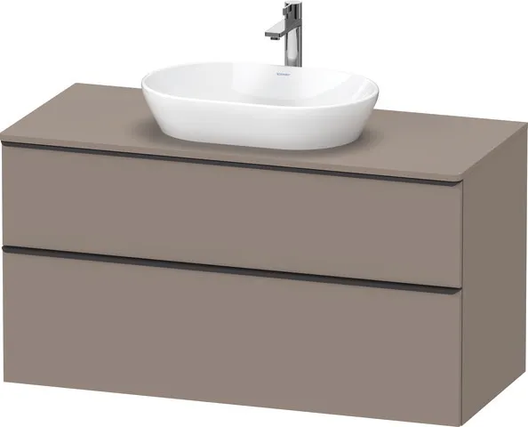Duravit Waschtischunterschrank wandhängend „D-Neo“ 120 × 66,4 × 55 cm Basalt Matt