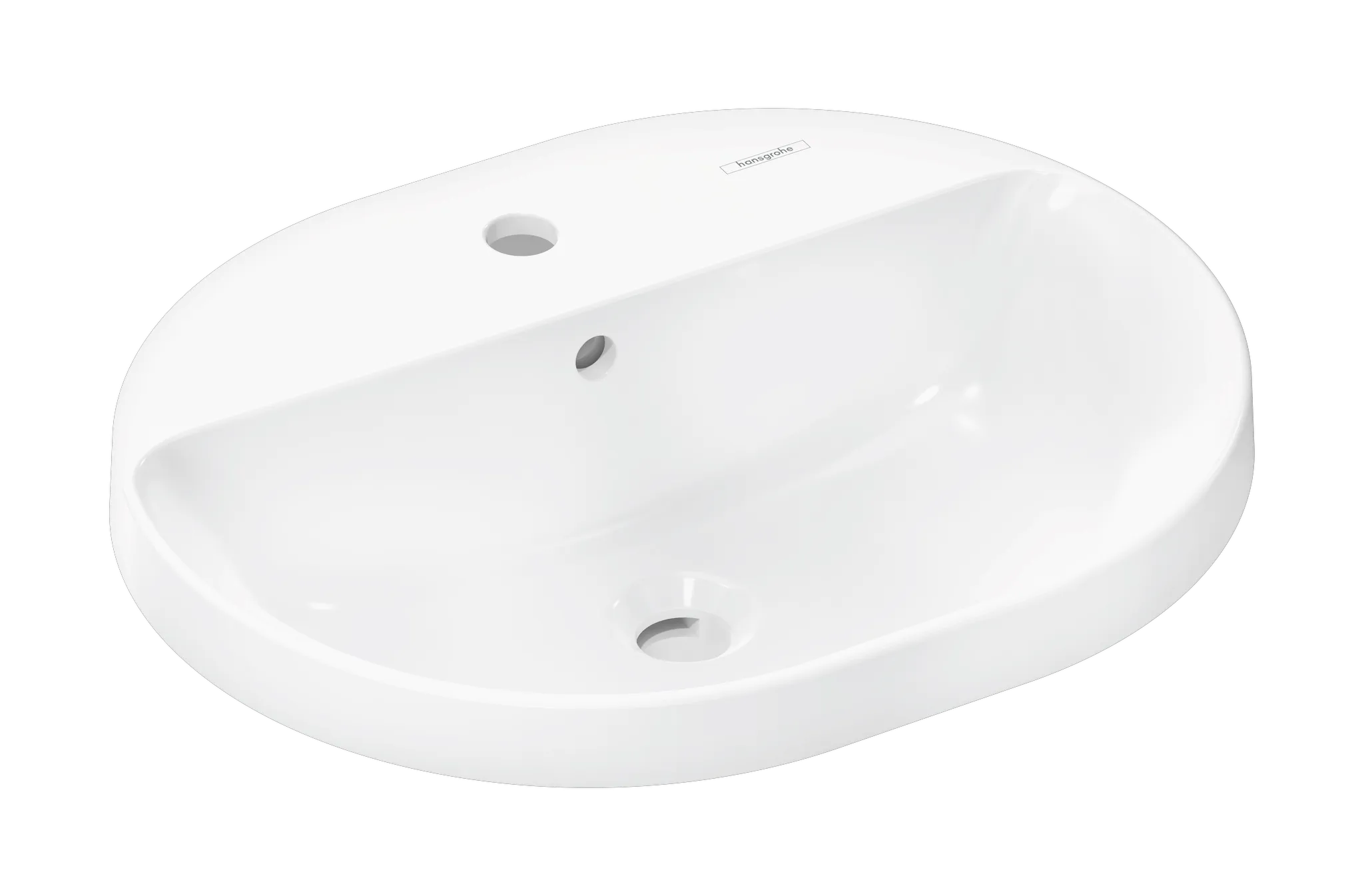 Hansgrohe Xuniva U Einbauwaschtisch 550⁄450 mit Hahnloch und Überlauf, Weiß Hansgrohe Xuniva U Einbauwaschtisch 550⁄450 mit Hahnloch und Überlauf, Weiß