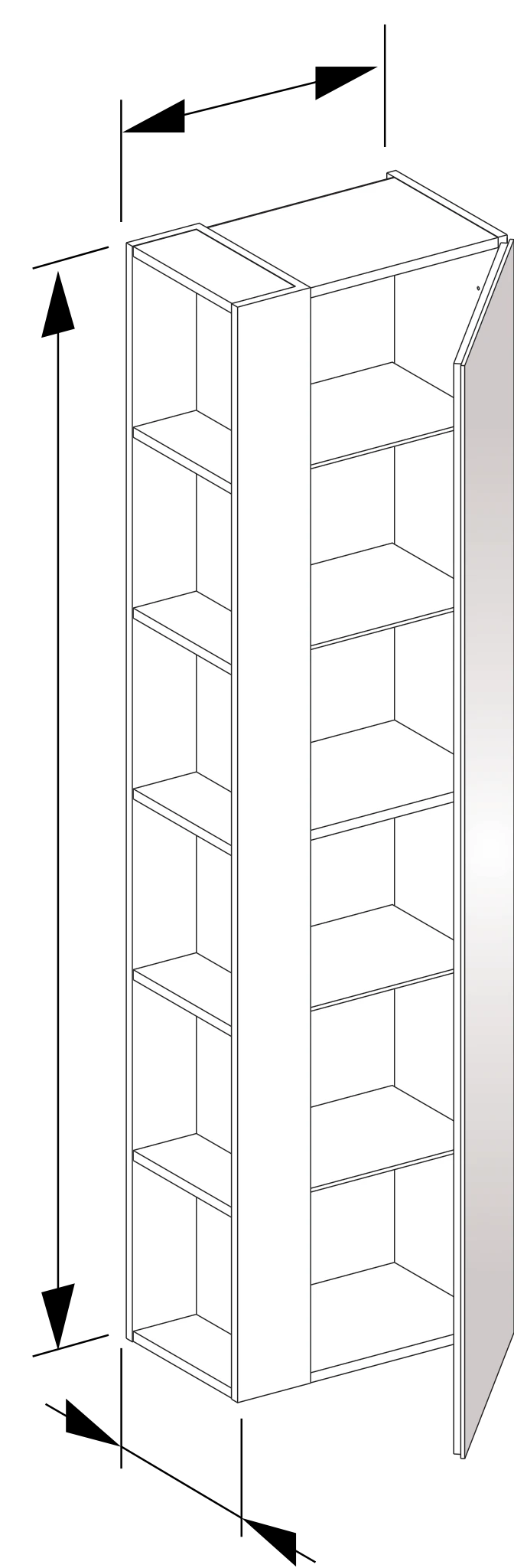 KEUCO Hochschrank „X-Line“ Anthrazit (Glas), Anthrazit (Lack, seidenmatt), Anschlag rechts, ohne Beleuchtung 480 × 1750 × 300 mm KEUCO Hochschrank „X-Line“ Anthrazit (Glas), Anthrazit (Lack, seidenmatt), Anschlag rechts, ohne Beleuchtung 480 × 1750 × 300 mm