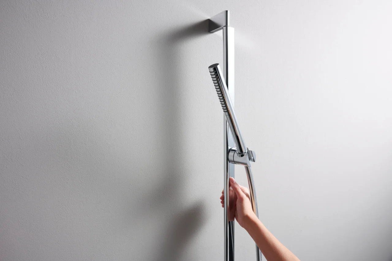 Hansgrohe Pulsify S Stabhandbrause 100 1jet EcoSmart+ Chrom, 98 x 24 mm, PowderRain Strahlart, QuickClean, max. Durchfluss 5,4 l/min ab 3 bar Hansgrohe Pulsify S Stabhandbrause 100 1jet EcoSmart+ Chrom, 98 x 24 mm, PowderRain Strahlart, QuickClean, max. Durchfluss 5,4 l/min ab 3 bar