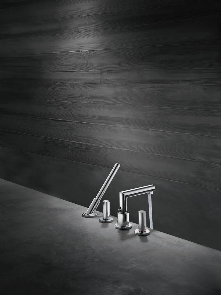 Hansgrohe AXOR Uno 4-Loch Wannenrandarmatur mit Zerogriffen, Chrom, Ausladung 152 mm Hansgrohe AXOR Uno 4-Loch Wannenrandarmatur mit Zerogriffen, Chrom, Ausladung 152 mm