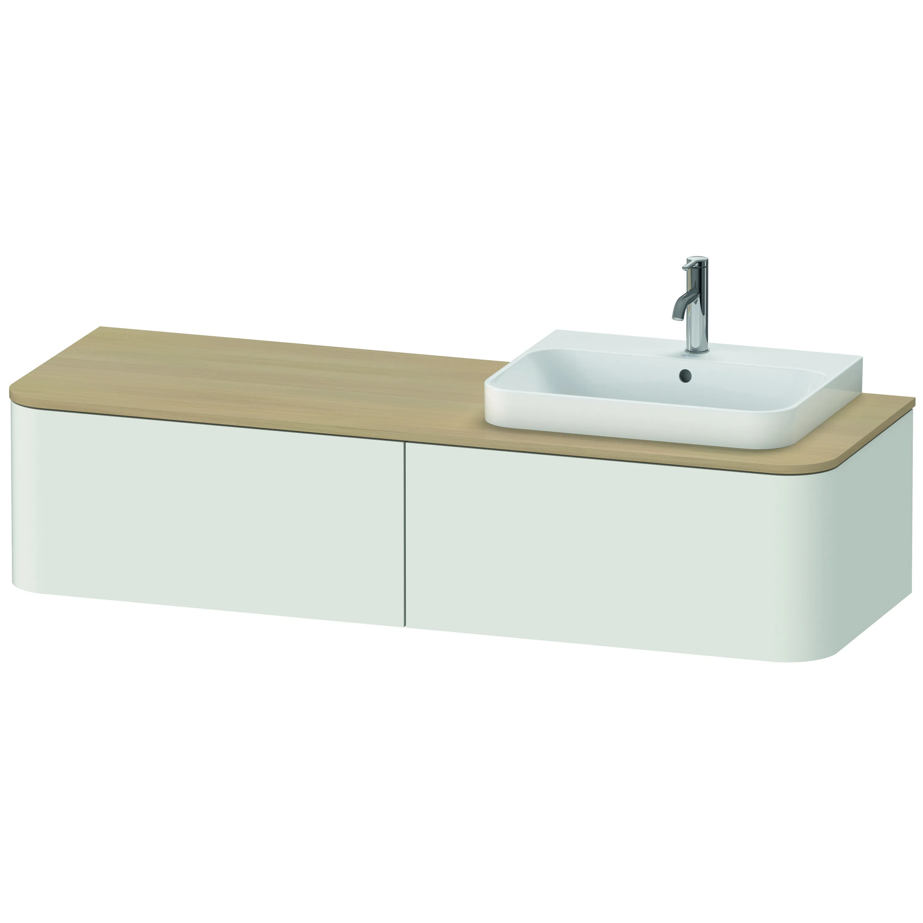 Duravit Waschtischunterschrank wandhängend „Happy D.2 Plus“ Nordic Weiß Seidenmatt Duravit Waschtischunterschrank wandhängend „Happy D.2 Plus“ Nordic Weiß Seidenmatt