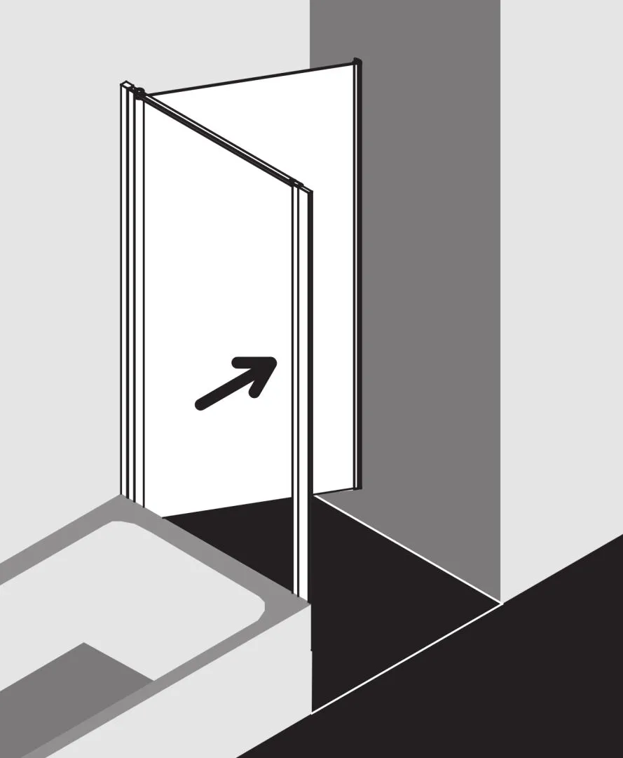 Kermi Duschdesign IBIZA 2000, Seitenwand verkürzt beweglich, Anschlag links, 1600x700 mm, Silber Mattglanz Kermi Duschdesign IBIZA 2000, Seitenwand verkürzt beweglich, Anschlag links, 1600x700 mm, Silber Mattglanz