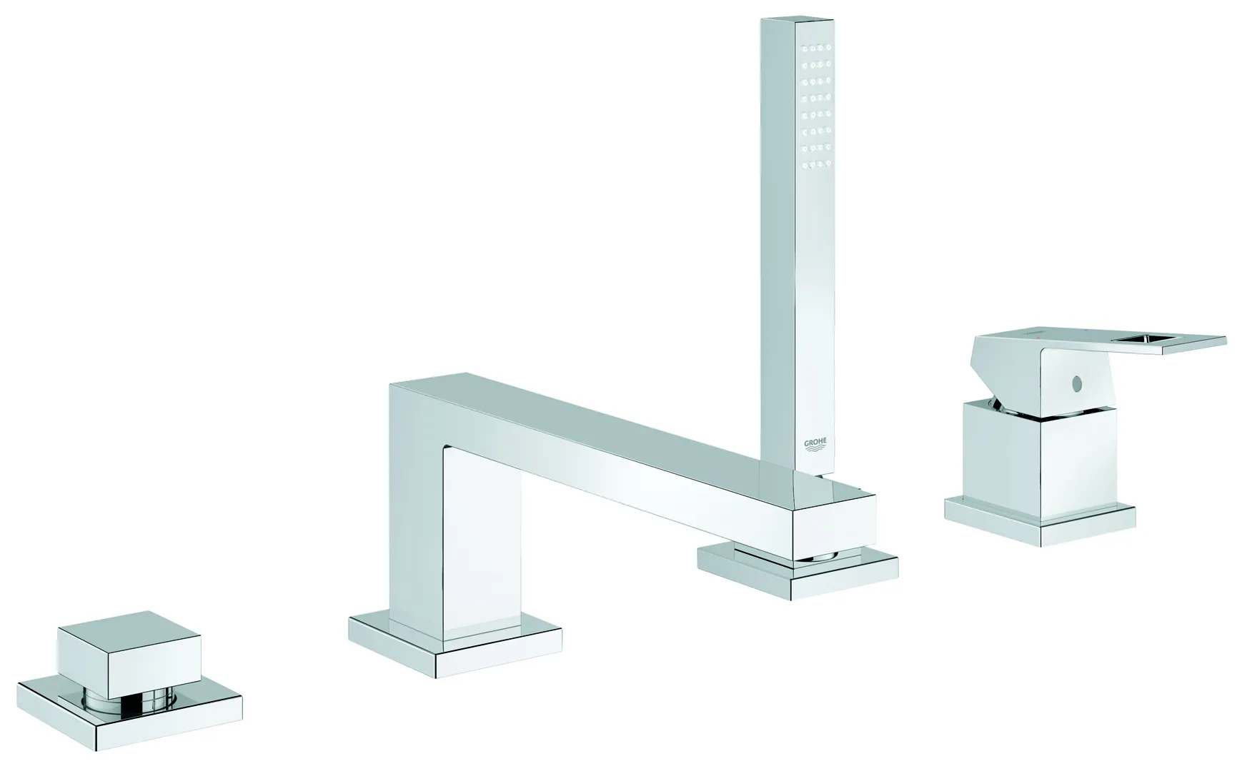 4-Loch Einhand-Wannenkombination Eurocube 19897_1, eigensicher, chrom 4-Loch Einhand-Wannenkombination Eurocube 19897_1, eigensicher, chrom