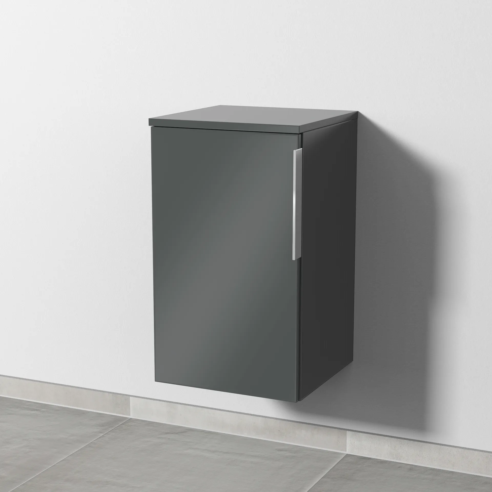 Sanipa Unterschrank „3way“ 350 × 580 × 345 mm Anschlag links, in Anthrazit (glanz), Anschlag links