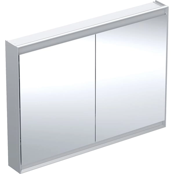 Geberit Spiegelschrank „One“ 120 × 15 cm in Aluminium eloxiert