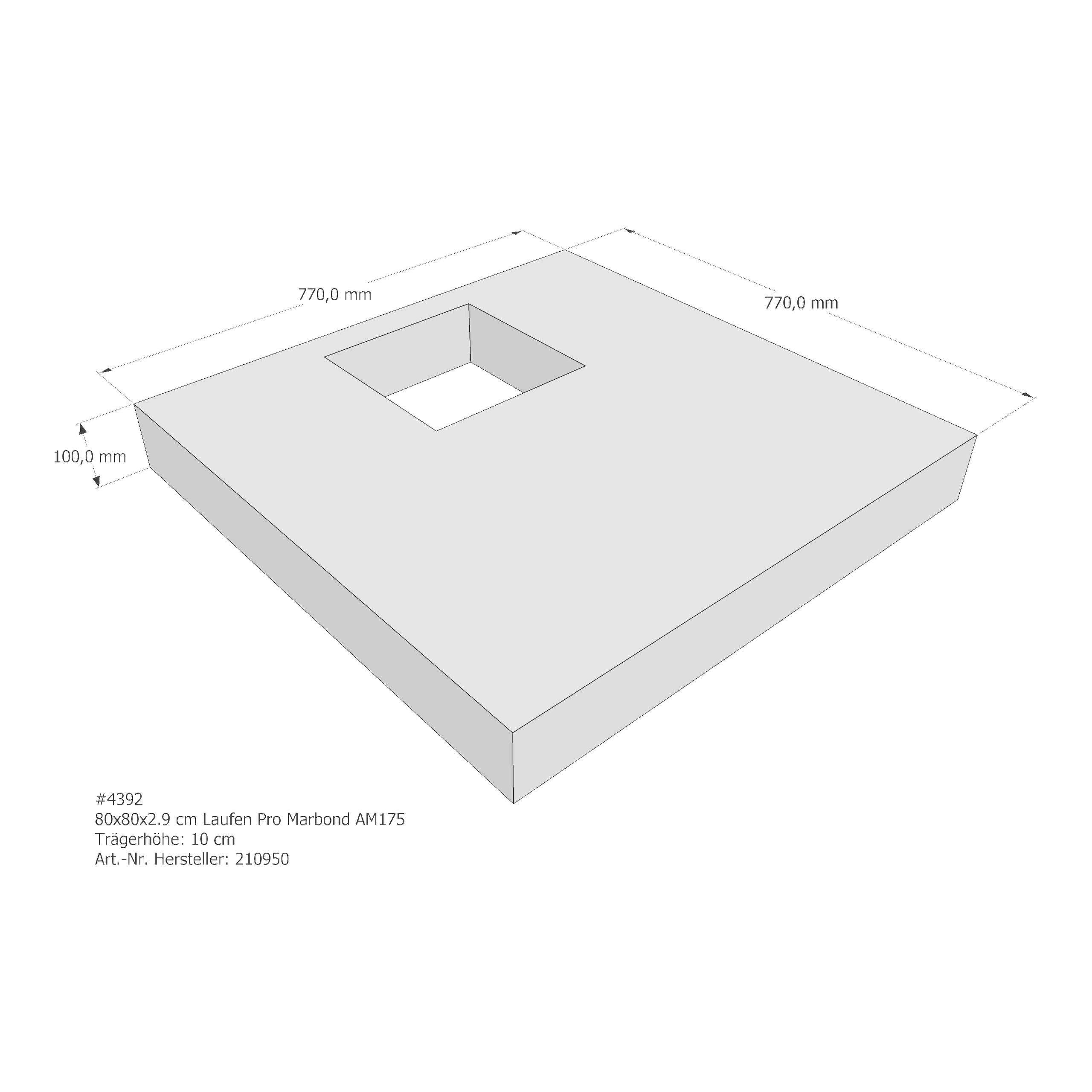 Duschwannenträger für Laufen Pro 80 × 80 × 2,9 cm Duschwannenträger für Laufen Pro 80 × 80 × 2,9 cm