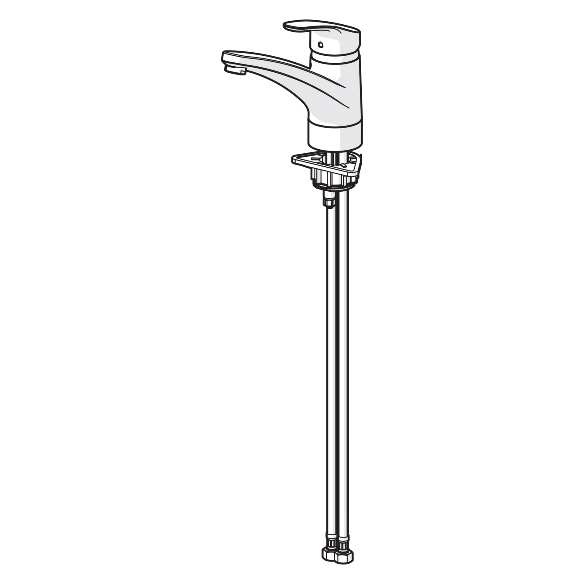 Hansa Einhand-Küchenarmatur „Mix“ Ausladung 203 mm in chrom Hansa Einhand-Küchenarmatur „Mix“ Ausladung 203 mm in chrom