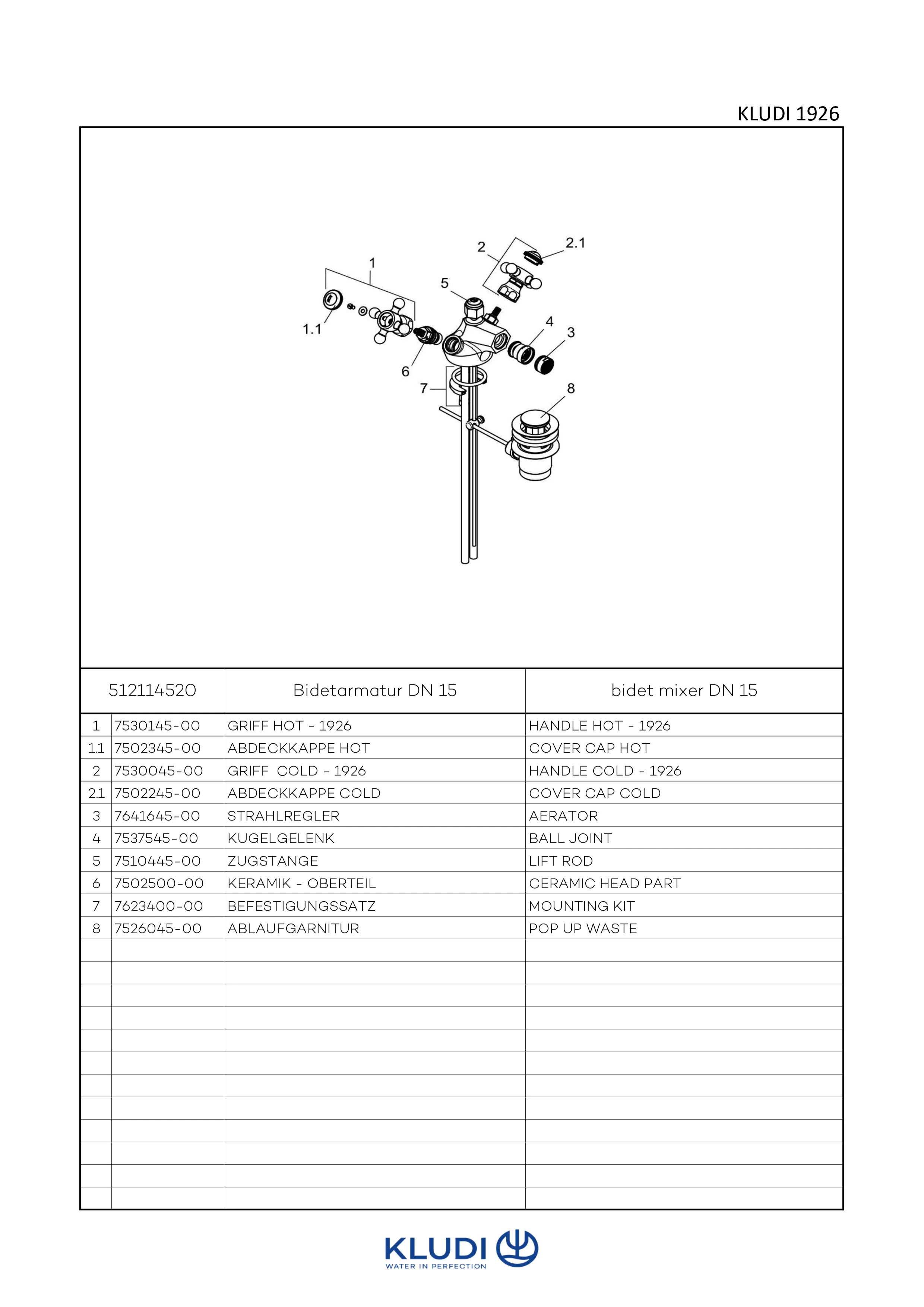 1926 Bidetarmatur Ablaufgarnitur vergoldet 1926 Bidetarmatur Ablaufgarnitur vergoldet
