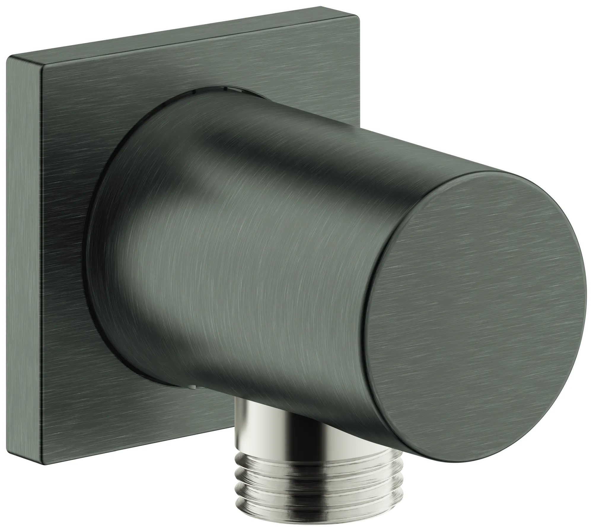 Grohe Wandanschlussbogen Rainshower, 1/2 Zoll Außengewinde, eckige Rosette, eigensicher, in hard graphite gebürstet Grohe Wandanschlussbogen Rainshower, 1/2 Zoll Außengewinde, eckige Rosette, eigensicher, in hard graphite gebürstet