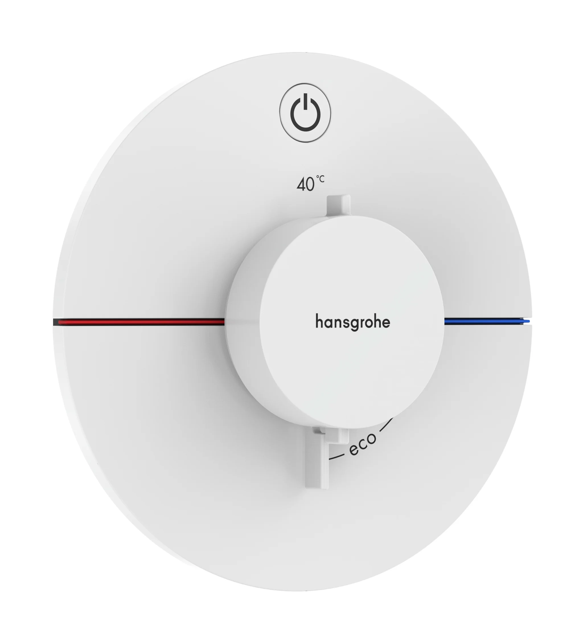 Hansgrohe ShowerSelect Comfort S Thermostat Unterputz, Mattweiß, 1 Verbraucher, flache Rosette, einfache Installation