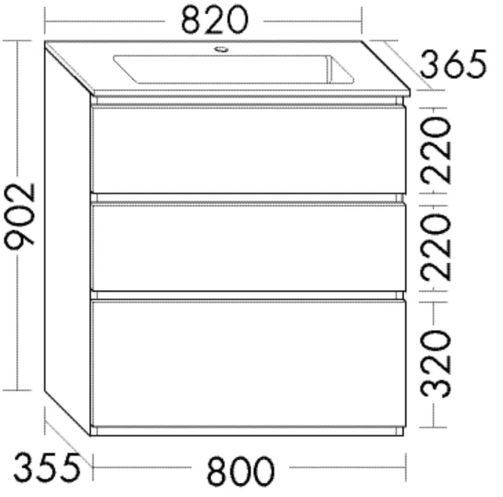 burgbad Waschtischunterschrank „Lin20“ in Sandorange Solid Matt