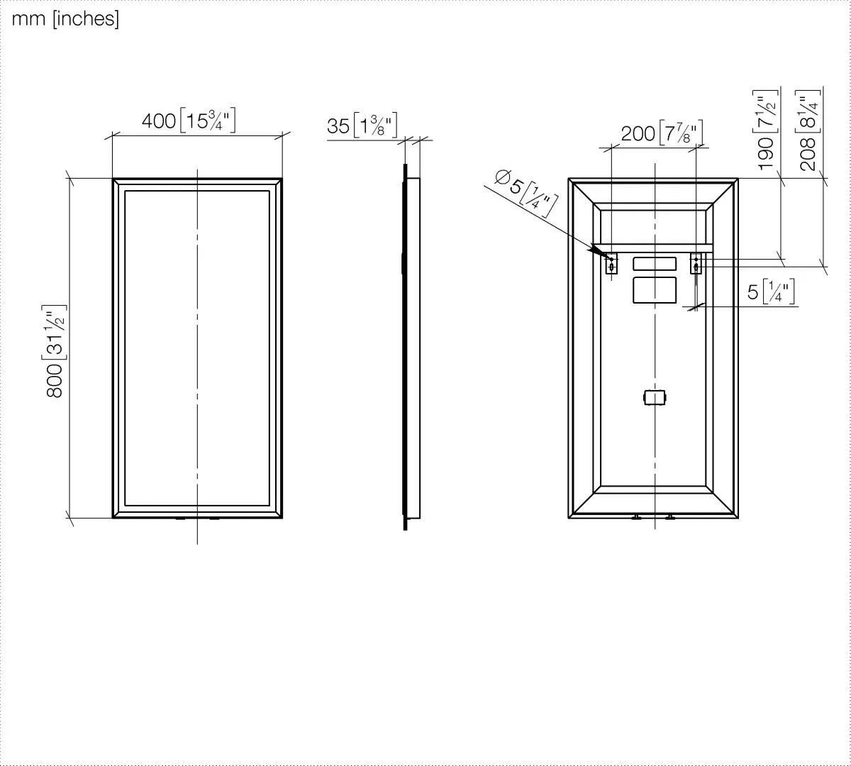 Lichtspiegel, eckig SERIENNEUTRAL Weiß matt 83150980