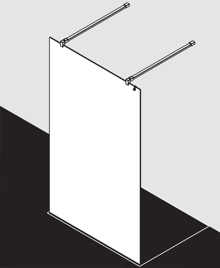 Kermi Duschdesign Walk-In-Duschkabine „WALK-IN XB“ Glas Klar, Profile Silber Hochglanz, BV: 1200 - 1200 mm H: 2000 mm