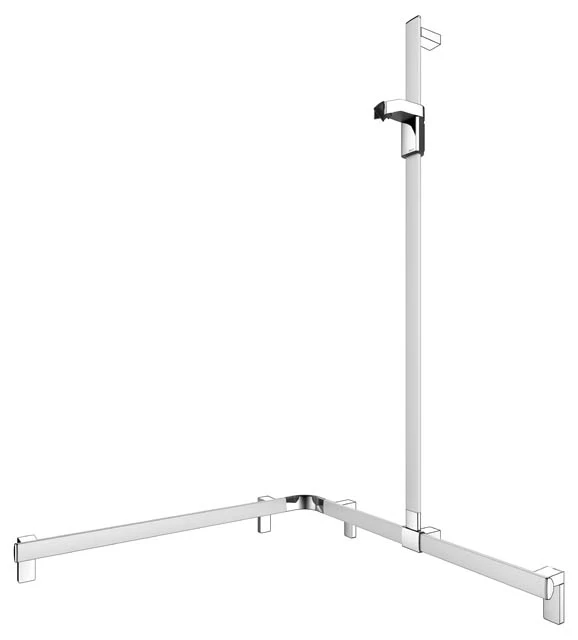 KEUCO AXESS Duschhandlauf mit Brausestange rechts 840⁄840⁄1300 mm silber-eloxiert KEUCO AXESS Duschhandlauf mit Brausestange rechts 840⁄840⁄1300 mm silber-eloxiert