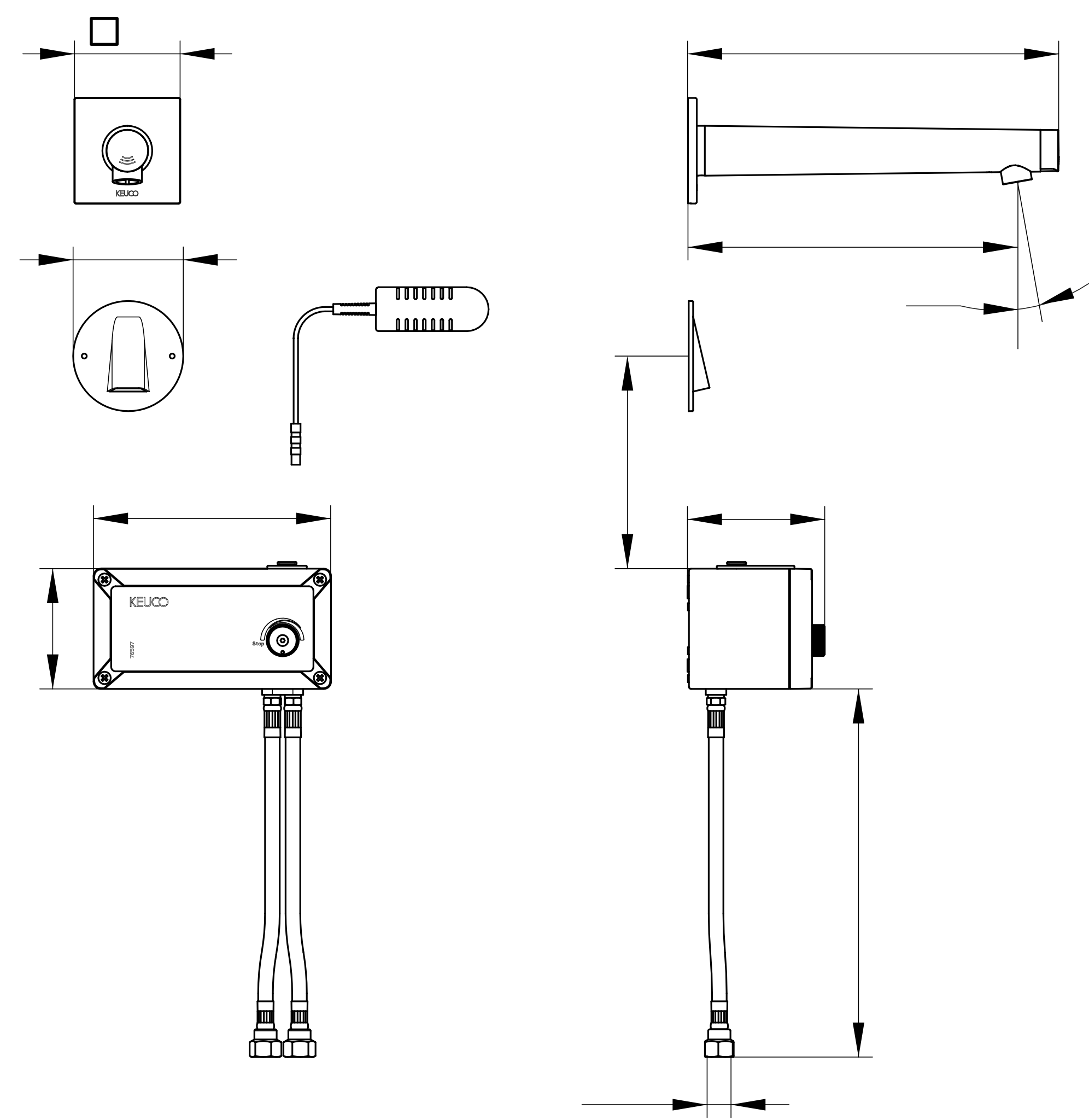IXMO 59517371102 Elektronik-Waschtischmischer für Wandmontage UP, eckig Ausladung 225 mm schwarz IXMO 59517371102 Elektronik-Waschtischmischer für Wandmontage UP, eckig Ausladung 225 mm schwarz