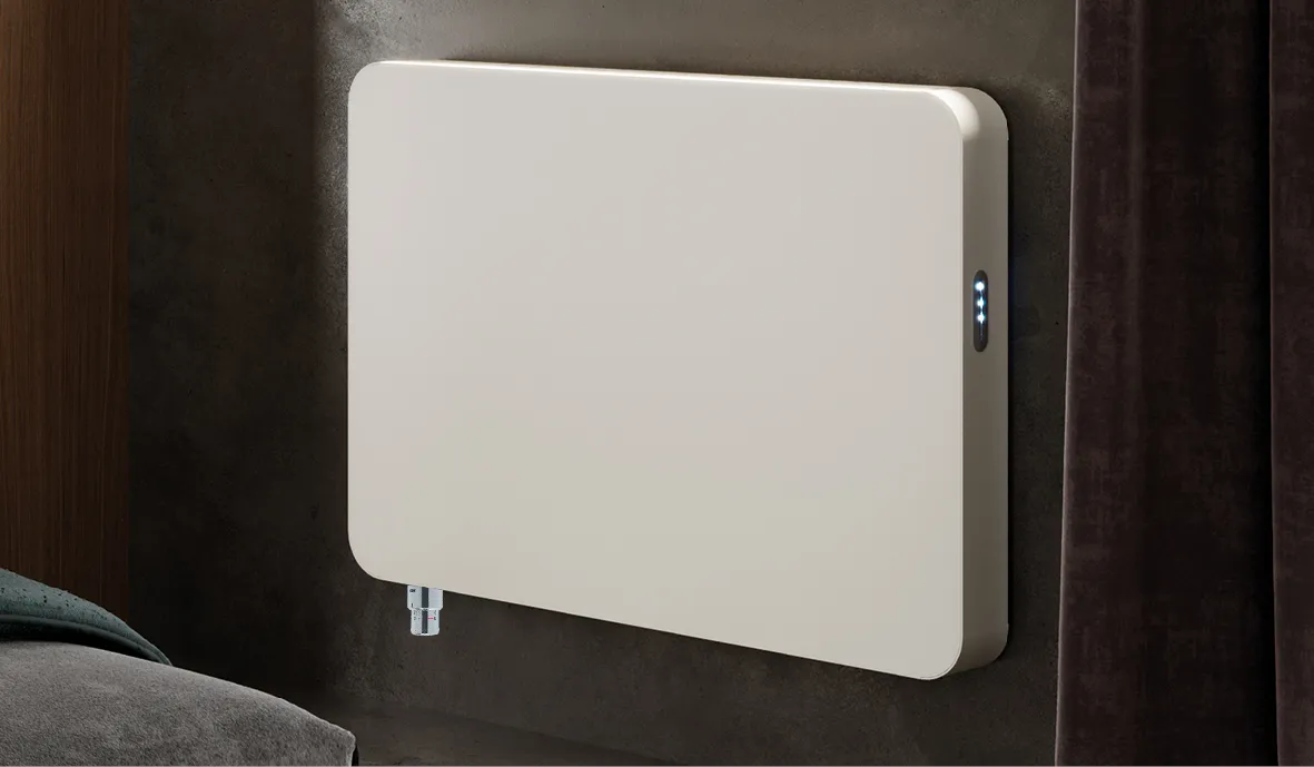 BEMM Hybrid-Heizkörper Relax Style Serie RES Schwarz Samtmatt mit Ventilation und Touch-Bedienpanel BEMM Hybrid-Heizkörper Relax Style Serie RES Schwarz Samtmatt mit Ventilation und Touch-Bedienpanel