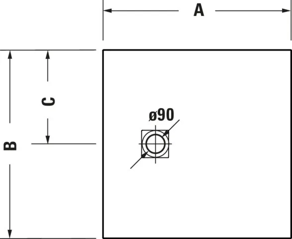 Duravit quadrat Duschwanne „Sustano“ 80 × 80 cm in Cream Matt