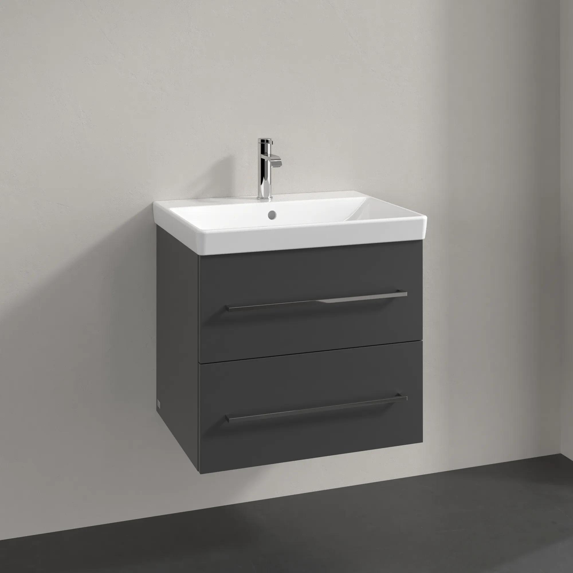 Villeroy & Boch Waschtischunterschrank „Avento“ für Schrankwaschtisch 580 × 514 × 452 mm Graphite, Soft Closing Villeroy & Boch Waschtischunterschrank „Avento“ für Schrankwaschtisch 580 × 514 × 452 mm Graphite, Soft Closing