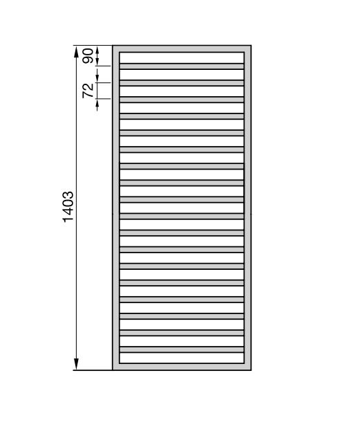 Zehnder Design-Elektroheizkörper „Quaro“ 60 × 140,3 cm in Verkehrsweiß (RAL 9016, glänzend)