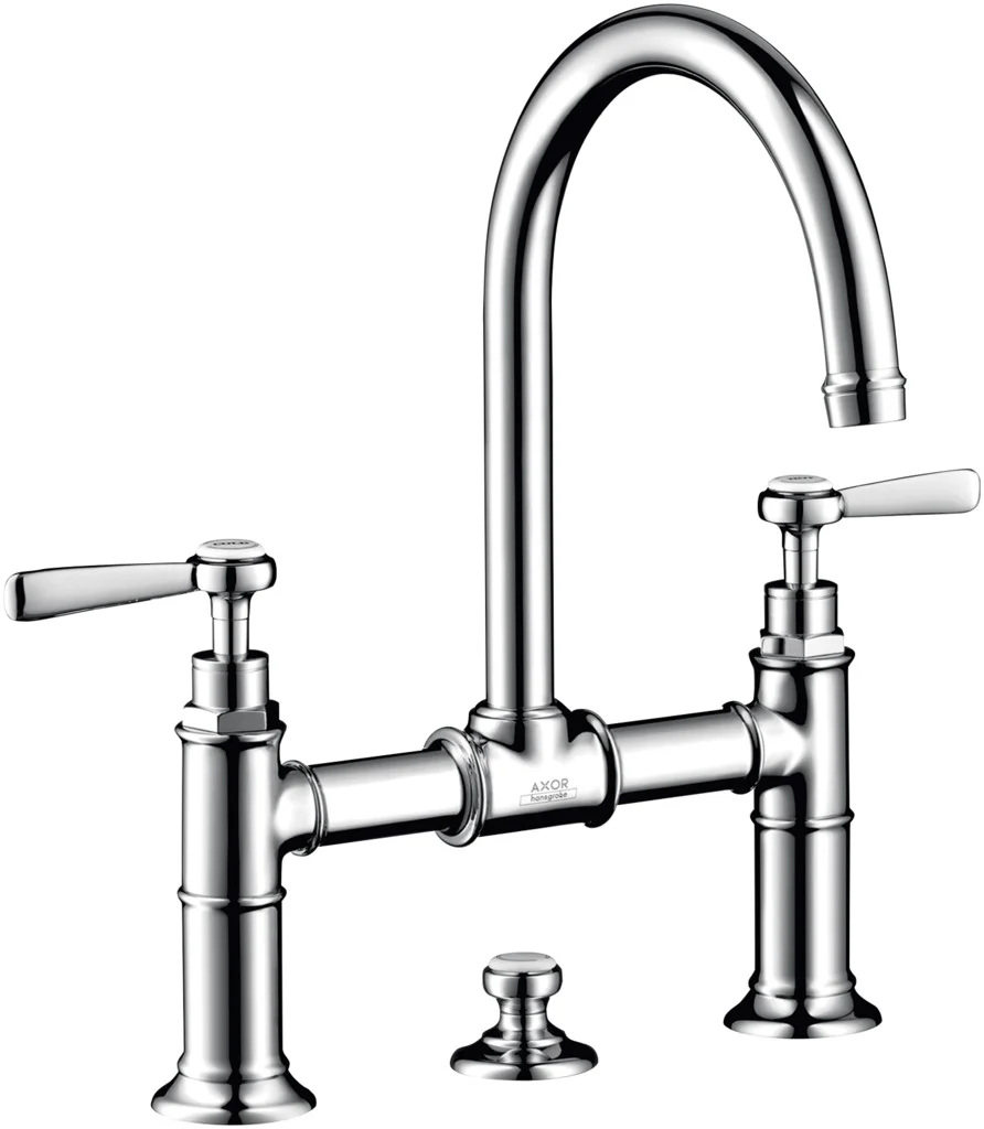 Hansgrohe AXOR Montreux 2-Griff Waschtischarmatur mit Hebelgriff in Chrom, Ausladung 175 mm, Auslaufhöhe 224 mm