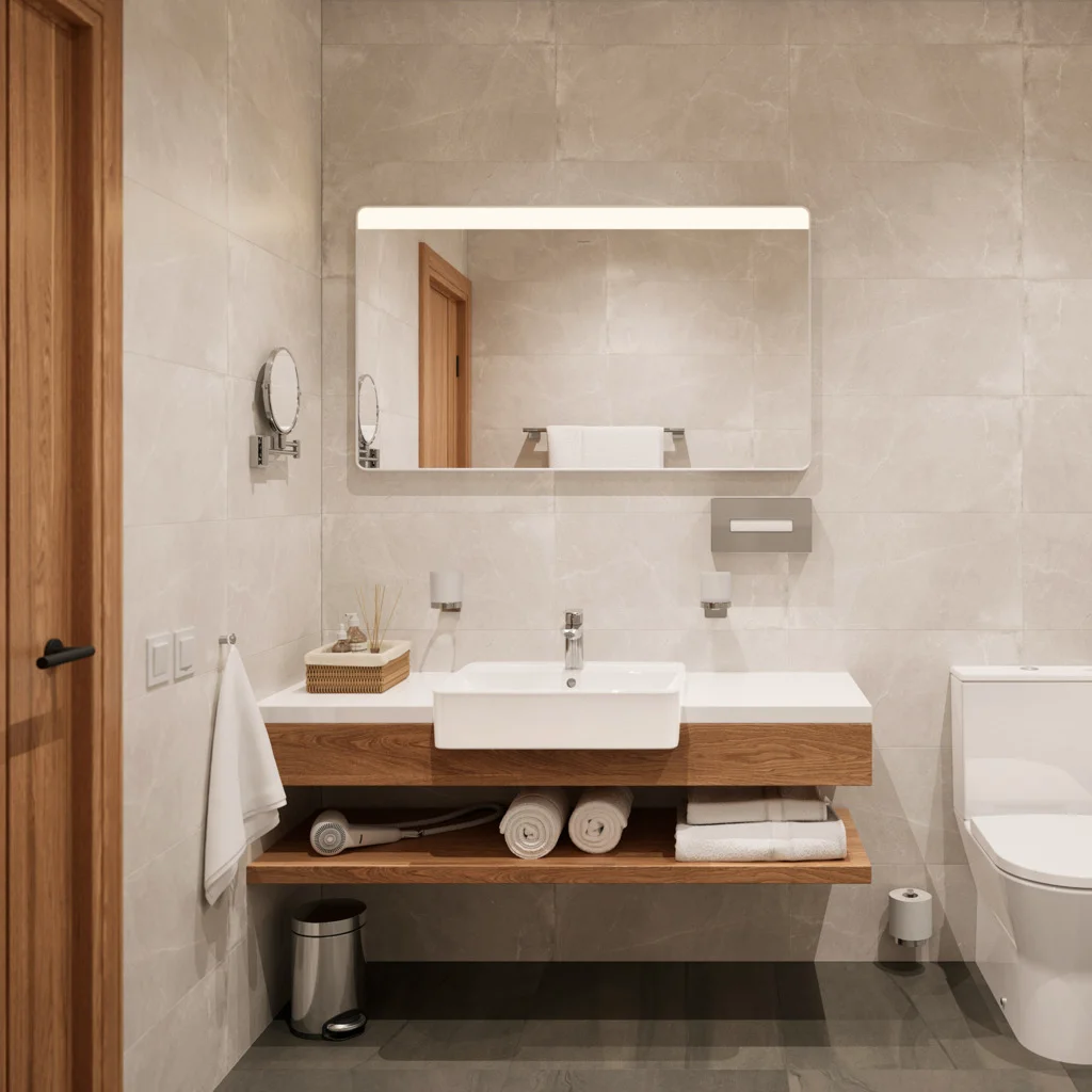 Hansgrohe AddStoris Rasierspiegel Chrom, neigbar und schwenkbar mit 1-fach oder 3-fach Vergrößerung, Wandmontage Hansgrohe AddStoris Rasierspiegel Chrom, neigbar und schwenkbar mit 1-fach oder 3-fach Vergrößerung, Wandmontage