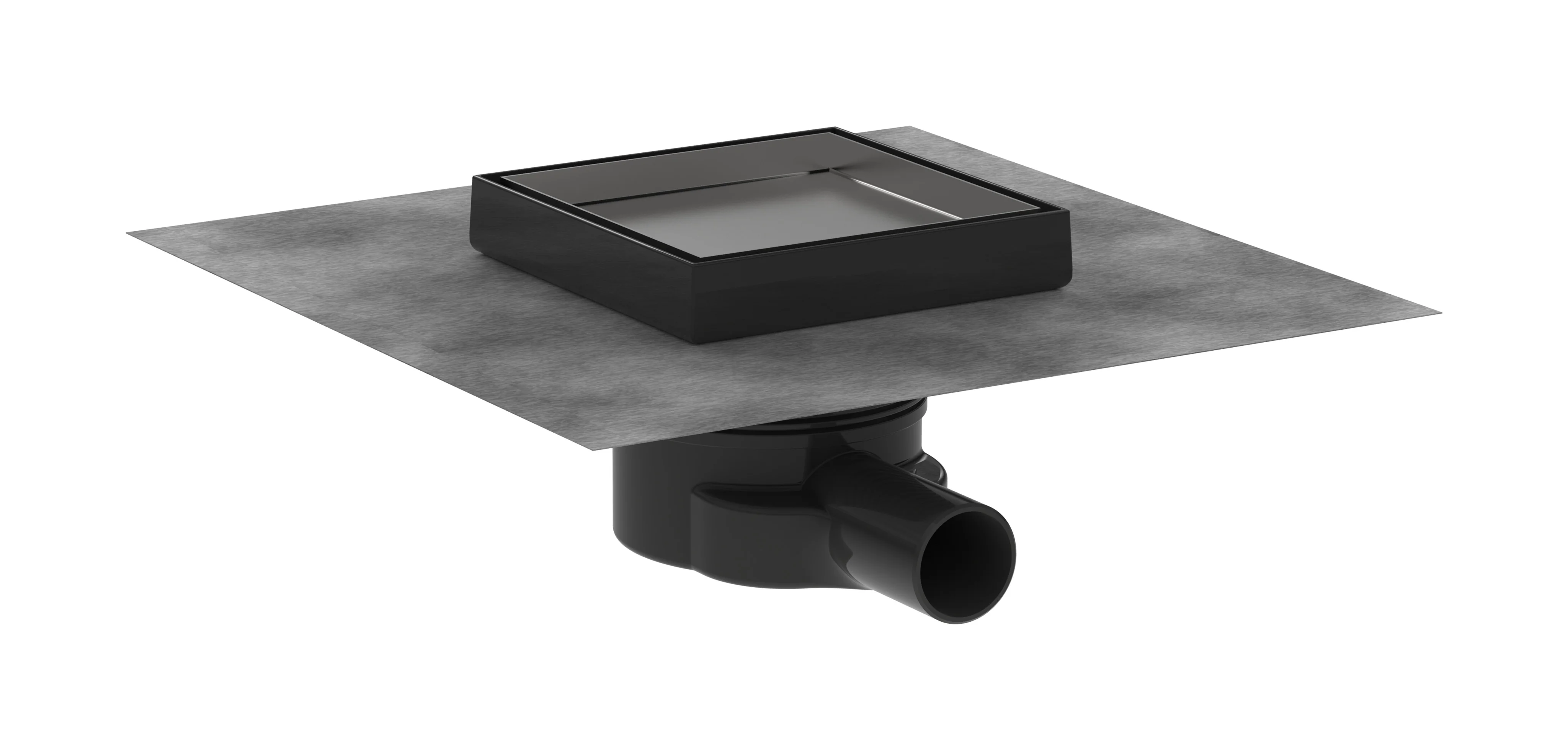 Hansgrohe RainDrain Point Komplettset Punktablauf 150x150 mm rückseitig befliesbar Edelstahl gebürstet