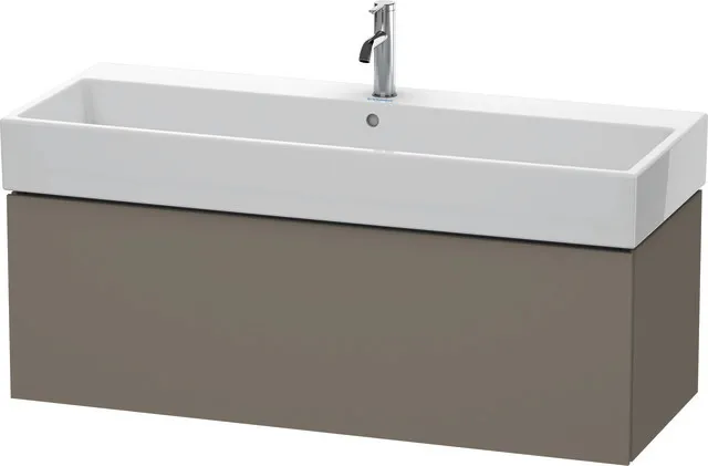 Duravit Waschtischunterschrank wandhängend „L-Cube“ 118,4 × 39,4 × 45,9 cm Flannel Grey Seidenmatt