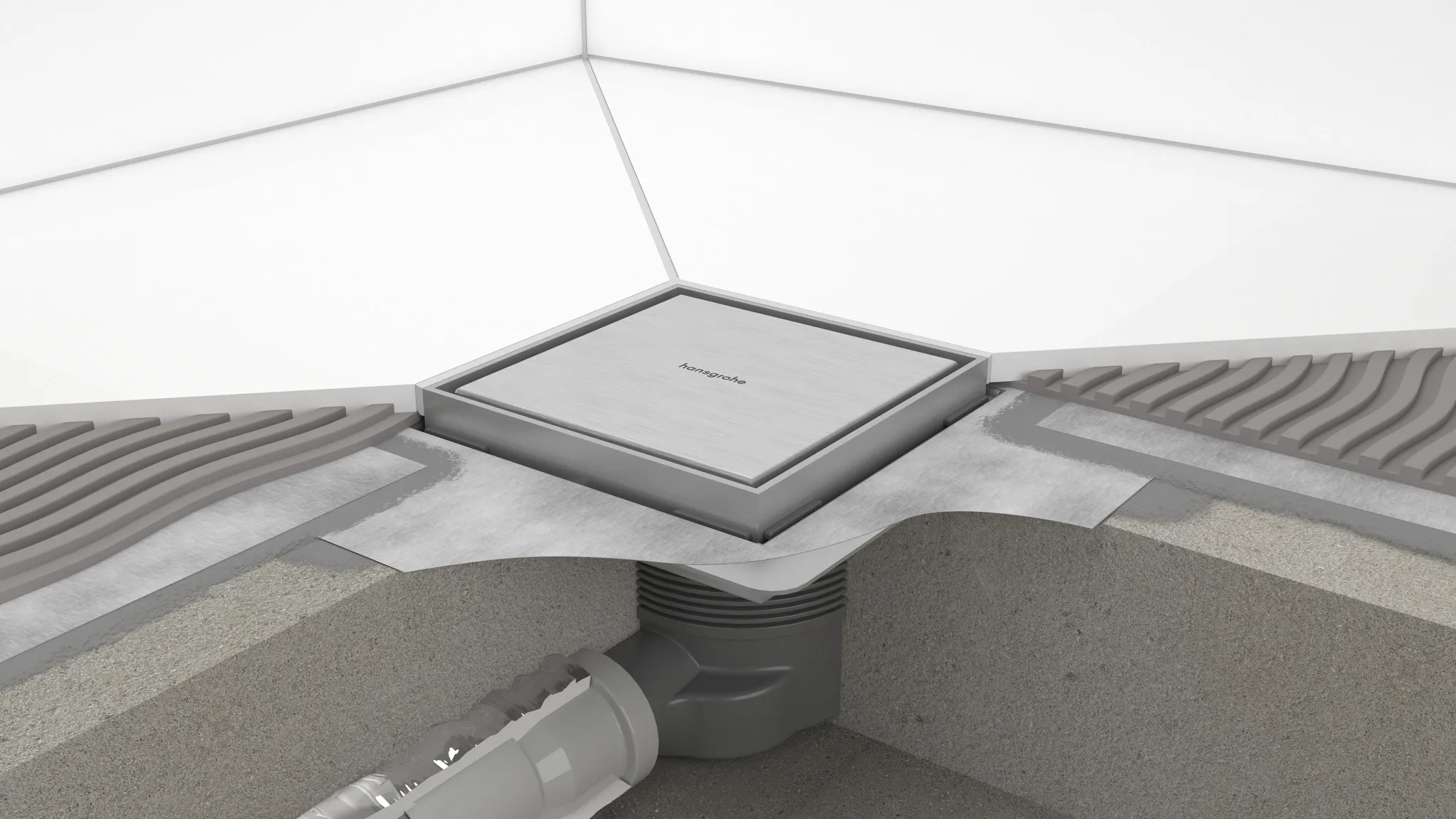 RainDrain Brilliance Komplettset Punktablauf 100/100 rückseitig befliesbar Mattschwarz RainDrain Brilliance Komplettset Punktablauf 100/100 rückseitig befliesbar Mattschwarz