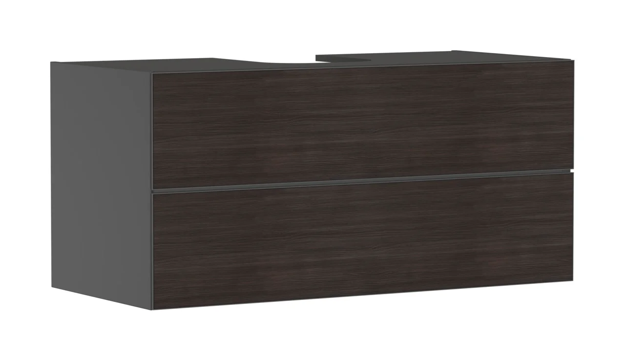 Hansgrohe Xevolos E Waschtischunterschrank Schiefergrau Matt 1180x550 mm mit 2 Schubkästen, griff- und geräuschlos, SoftClose, PushOpen, Wandmontage Hansgrohe Xevolos E Waschtischunterschrank Schiefergrau Matt 1180x550 mm mit 2 Schubkästen, griff- und geräuschlos, SoftClose, PushOpen, Wandmontage