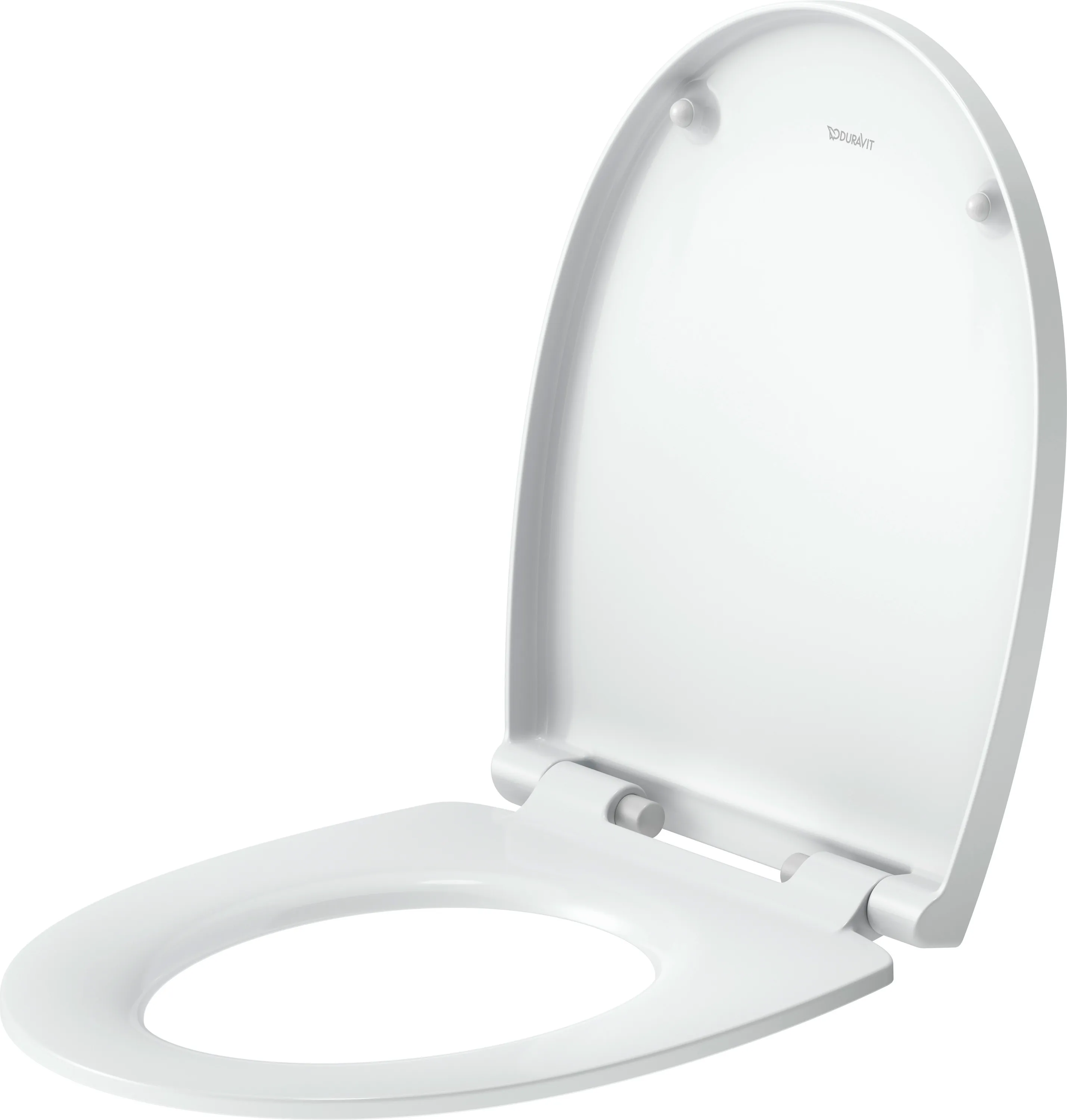 Duravit Univ. WC-Sitz Oval Tief 451mm, Ülap. Absenkaut.,abnehmb.,Scharn. Edelst.,Weiß