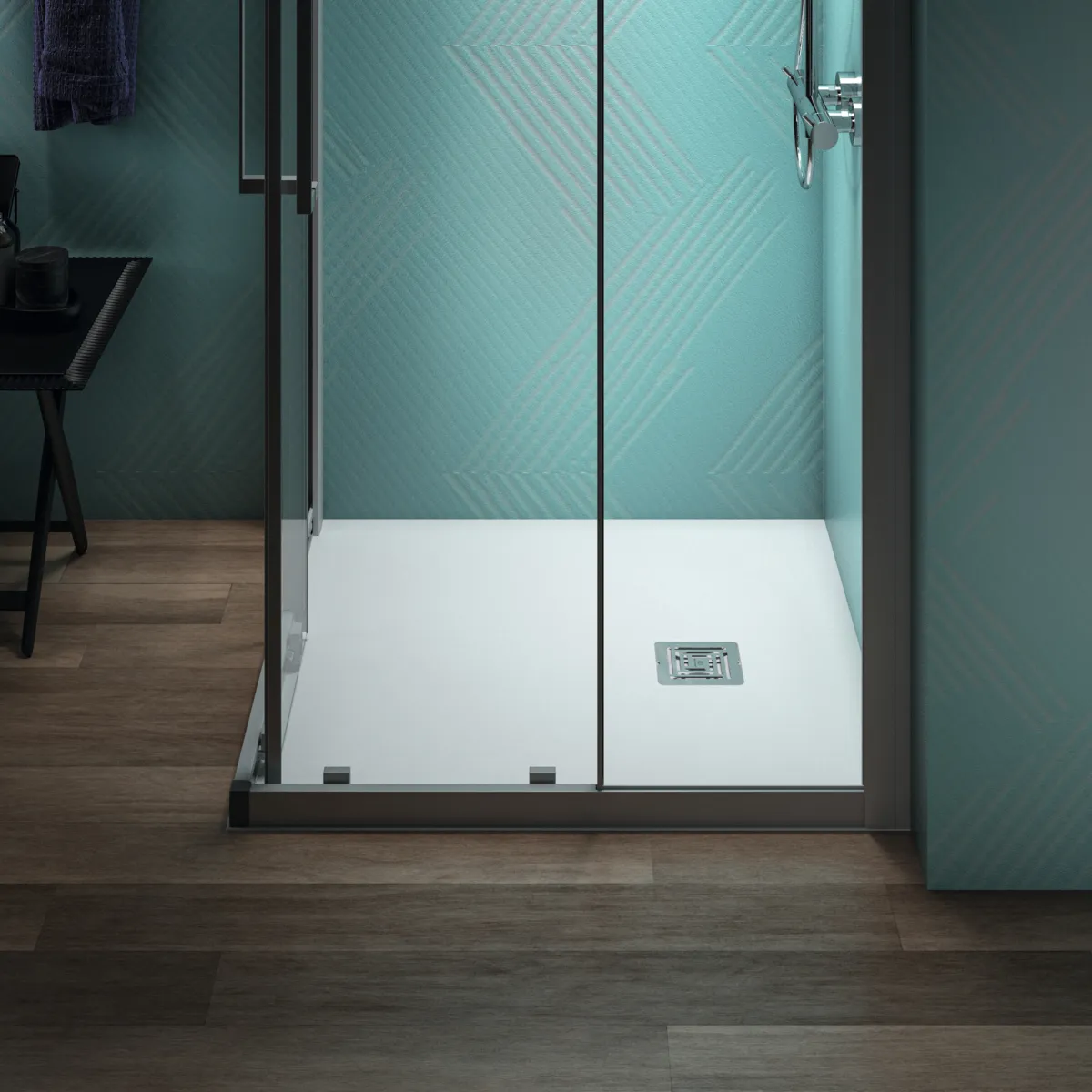 Ideal Standard Quadrat-Brausewanne Ultra Flat S +, Carraraweiß, 900x900 mm, Ablauf 25 cm Mitte/Seite, Bodenebener Einbau möglich Ideal Standard Quadrat-Brausewanne Ultra Flat S +, Carraraweiß, 900x900 mm, Ablauf 25 cm Mitte/Seite, Bodenebener Einbau möglich