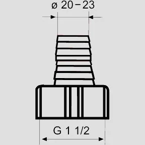 Geräteanschluss für G1 1/2 Anschluss