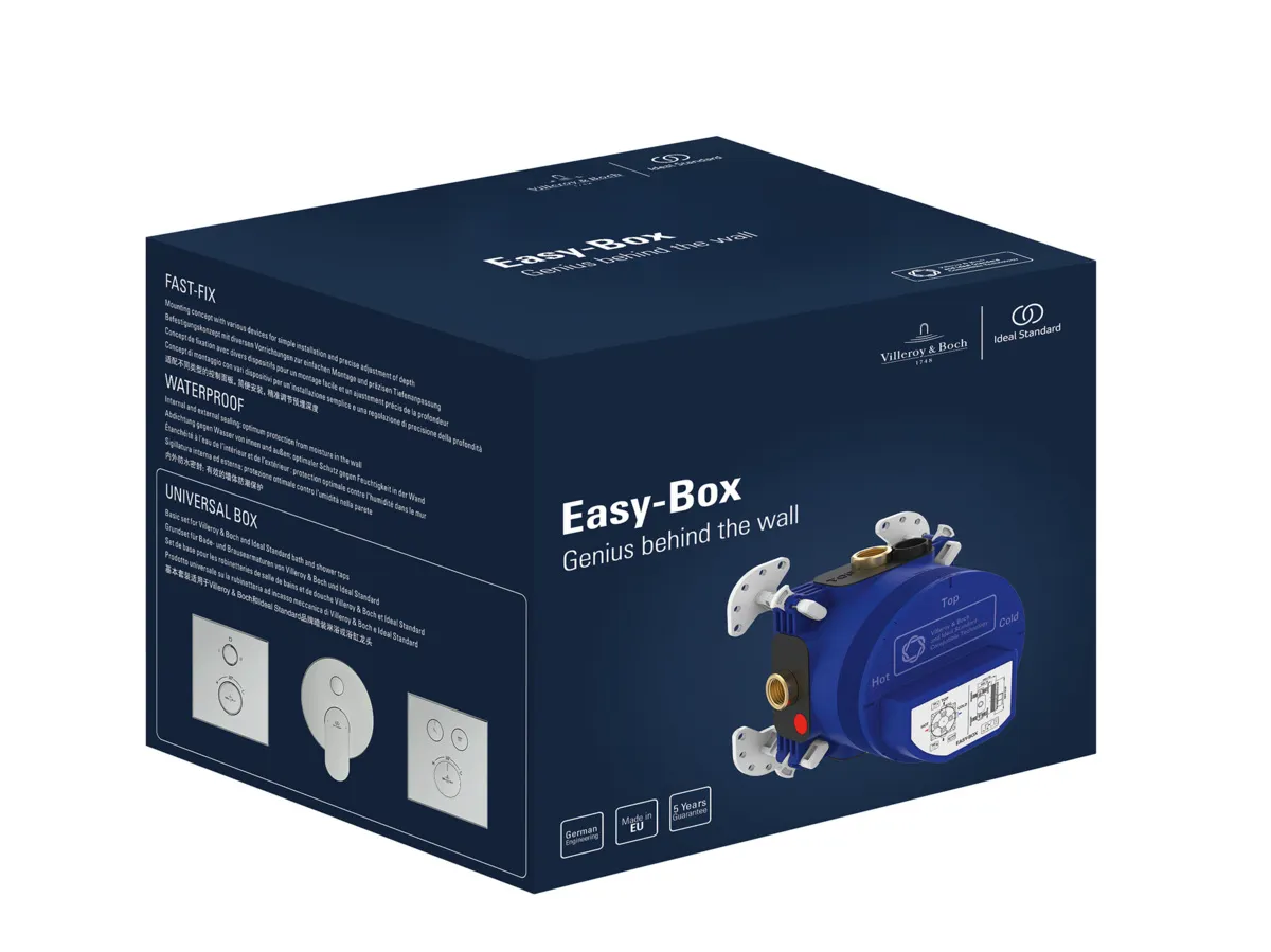 Ideal Standard EASY-Box Unterputz-Bausatz 1 für Einhebelmischer und Thermostate, neutral, 158x78x158 mm, Einbautiefe 73-95 mm Ideal Standard EASY-Box Unterputz-Bausatz 1 für Einhebelmischer und Thermostate, neutral, 158x78x158 mm, Einbautiefe 73-95 mm