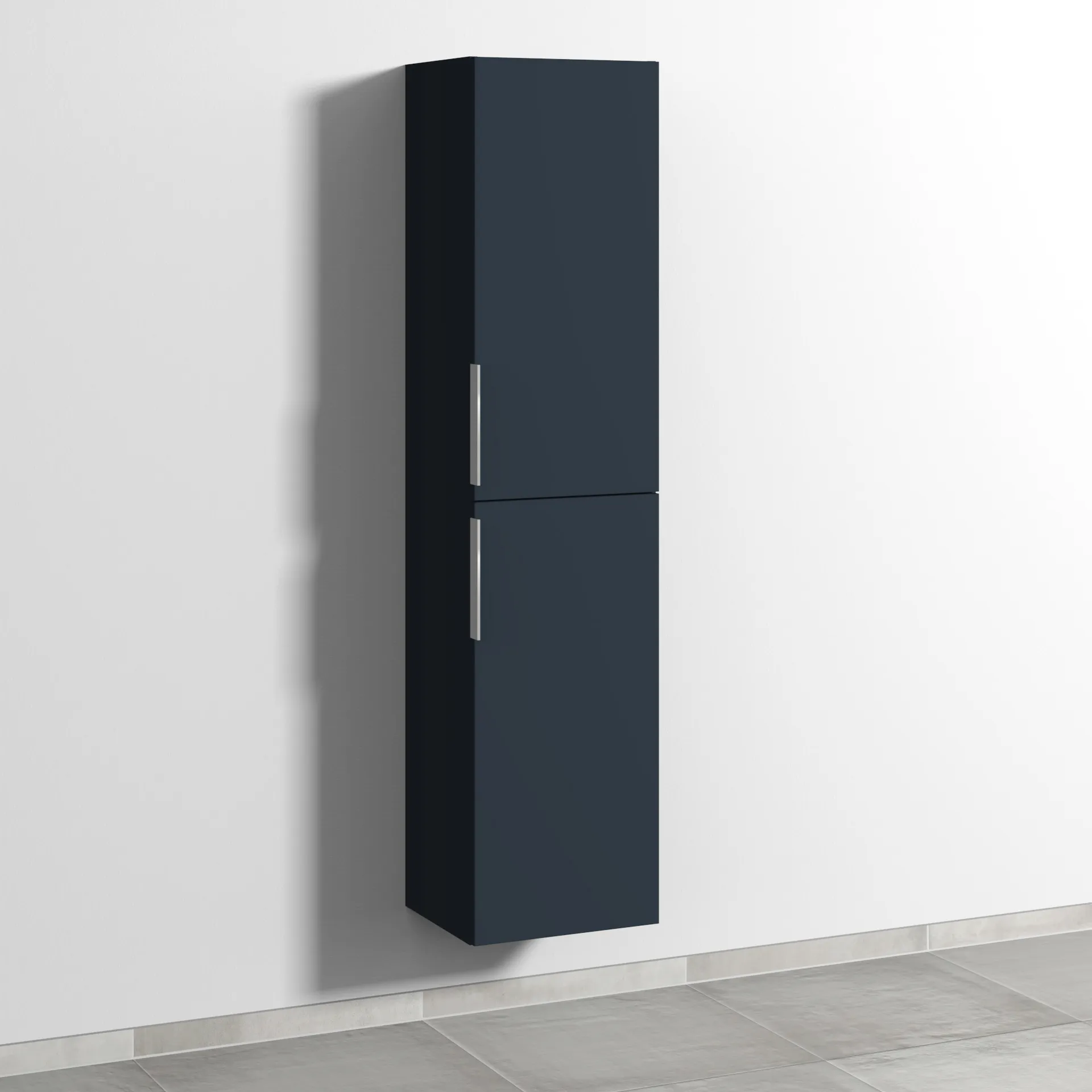 Sanipa Hochschrank „3way“ 400 × 1700 × 345 mm Anschlag rechts, in Marine (matt), Anschlag rechts