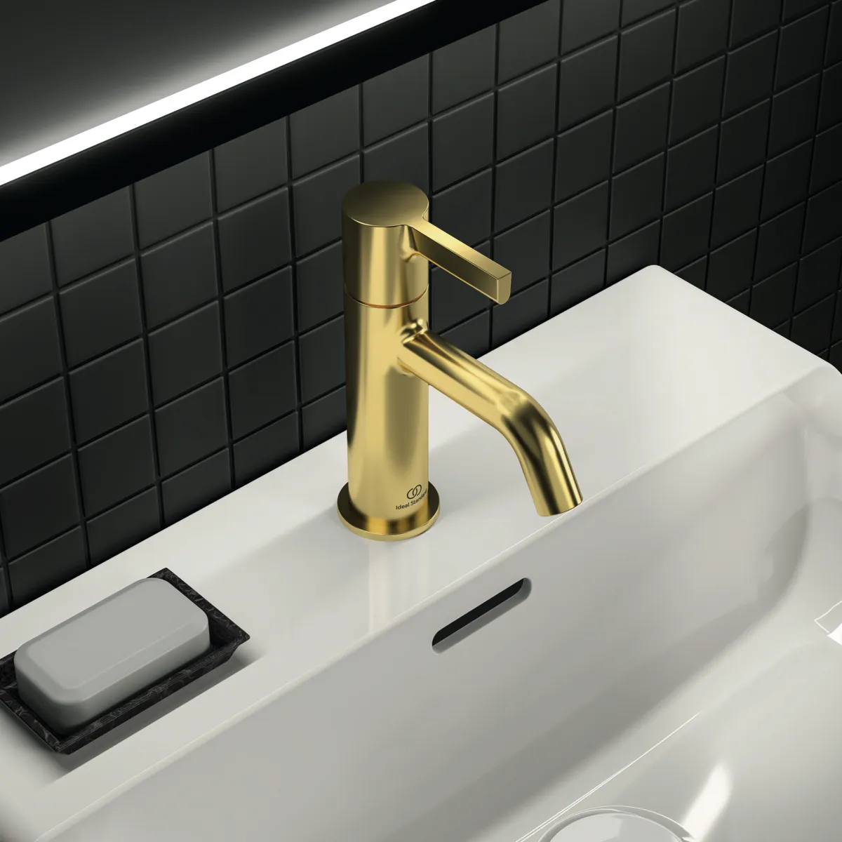 Ideal Standard Waschtischarmatur Joy Arm BC776A2, Ausladung 110mm, Brushed Gold Ideal Standard Waschtischarmatur Joy Arm BC776A2, Ausladung 110mm, Brushed Gold