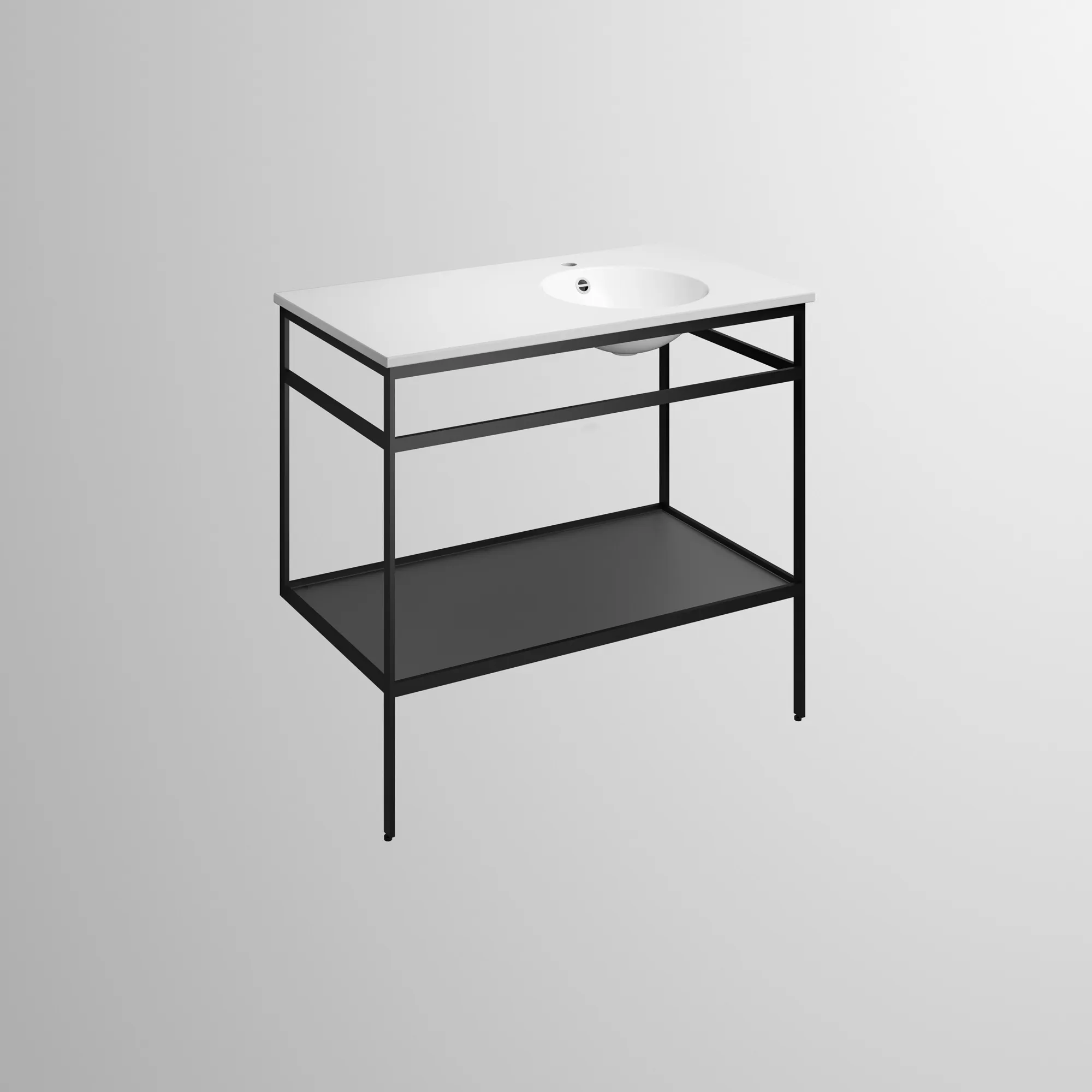 Alape Waschplatz WF20.2, bodenstehend, rechteckig, weiß