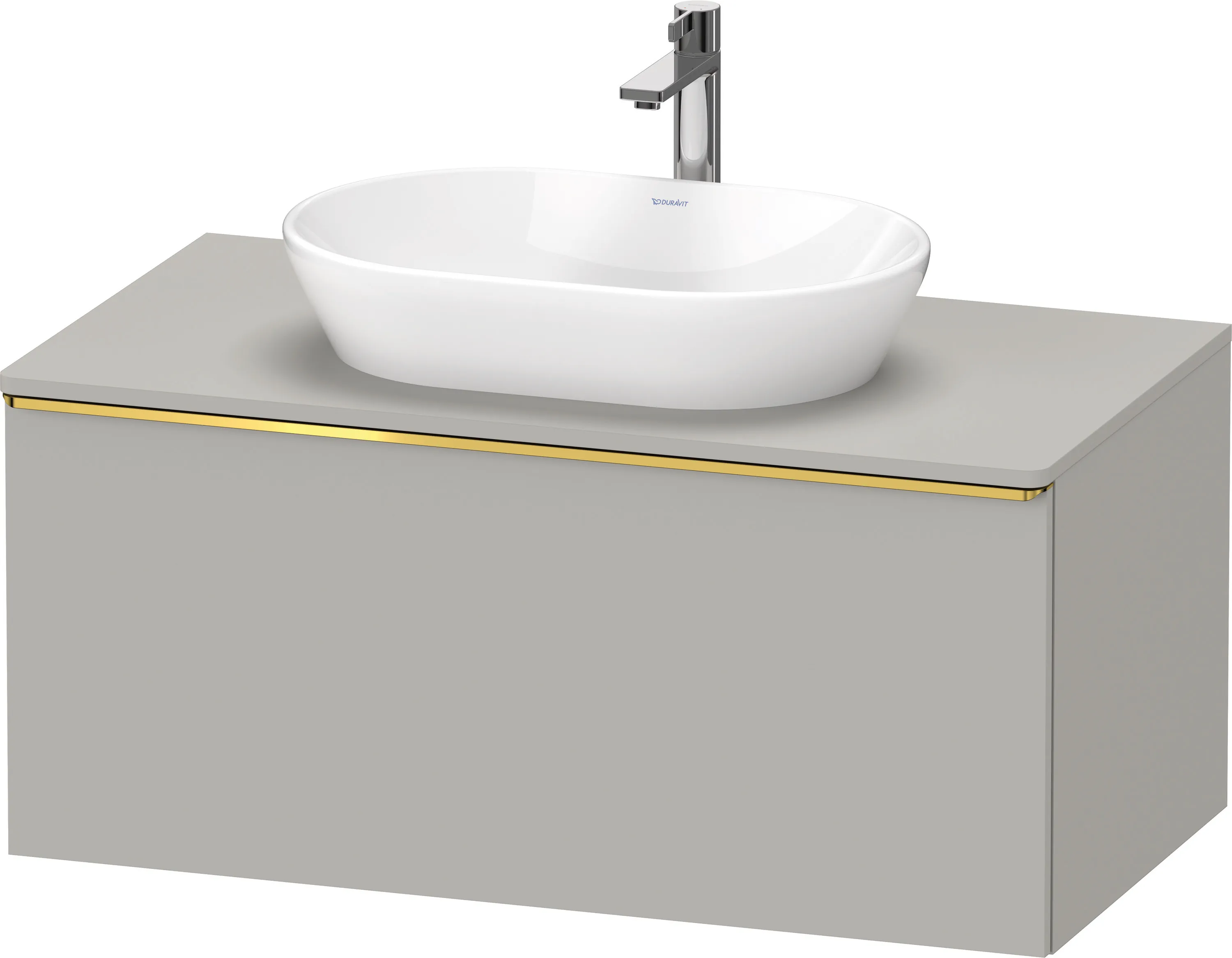 Duravit Waschtischunterschrank wandhängend „D-Neo“ 100 × 45,9 × 55 cm Betongrau Matt