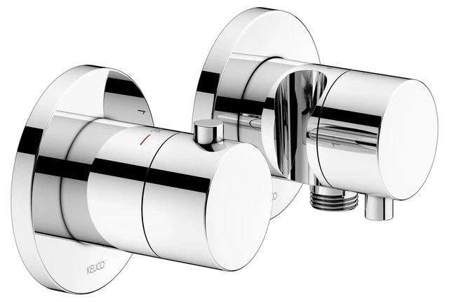 KEUCO PLAN BLUE Thermostatarmatur-Set Unterputz für 2 Verbraucher mit Schlauchanschluss und Brausehalter verchromt KEUCO PLAN BLUE Thermostatarmatur-Set Unterputz für 2 Verbraucher mit Schlauchanschluss und Brausehalter verchromt