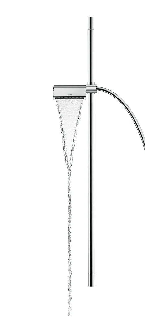 Hansgrohe AXOR One Brausenset 900 mm chrom, 124 x 24 mm Brausekopf, Rain und RainFlow Strahl, QuickClean, 11,5 l/min Durchfluss