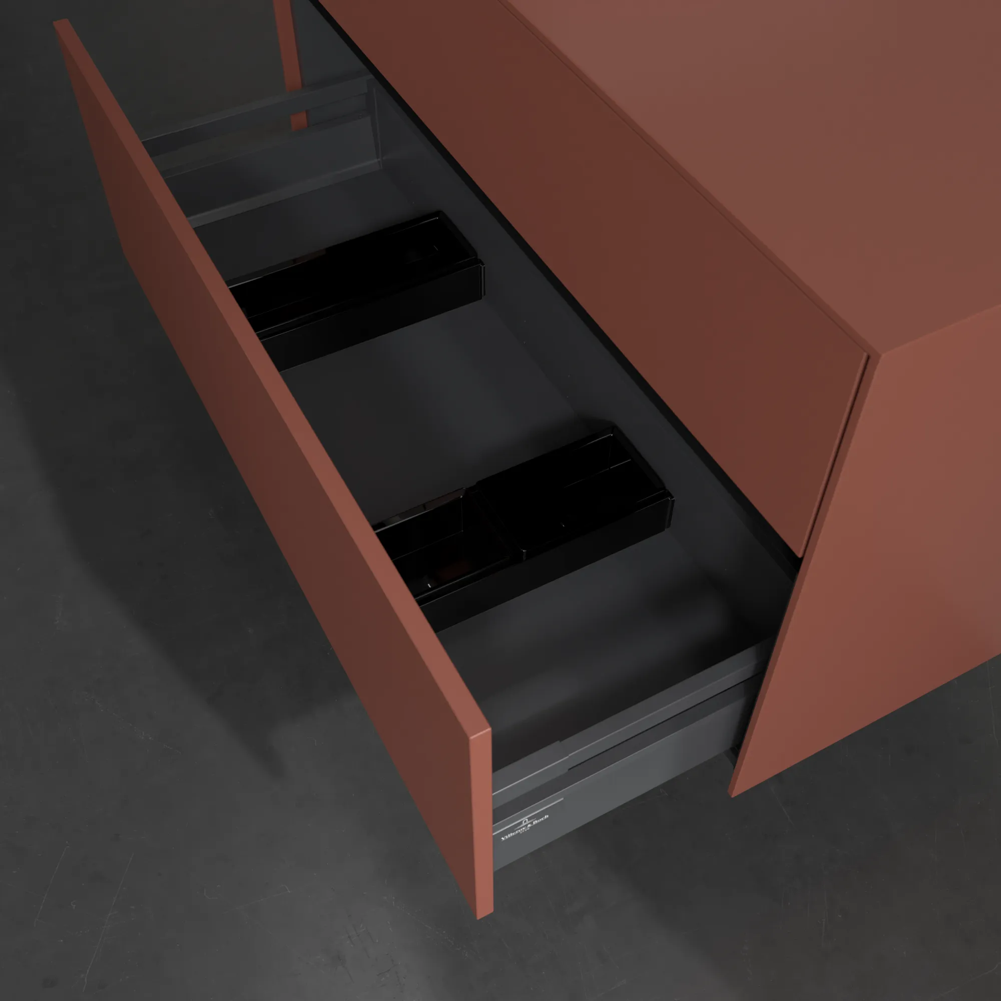 Villeroy & Boch Waschbeckenunterschrank Collaro C11000, eckig, Wine Red, 1000x548x500 mm, mit Absenkautomatik (SoftClosing), 2 Auszüge