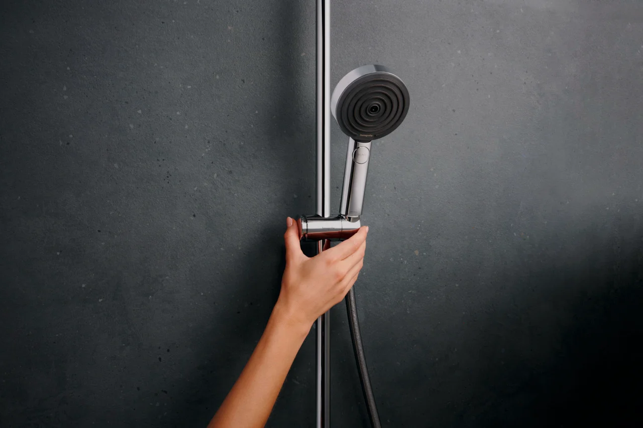 Hansgrohe Pulsify S Puro Showerpipe 1jet, Chrom, 460 mm Brausearmlänge, Aufputzinstallation