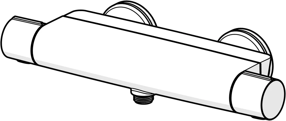 Hansa HansaOPTIMA Duscharmatur Wandmontage Thermostat Chrom